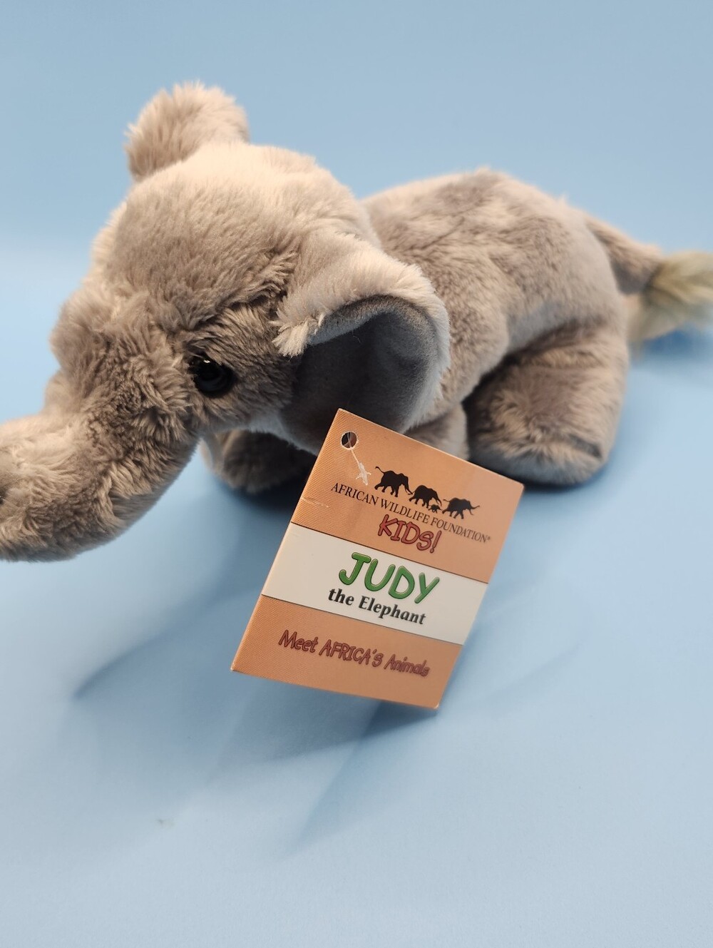 African Wildlife Foundation Kids Judy the Elephant Plush - Gray